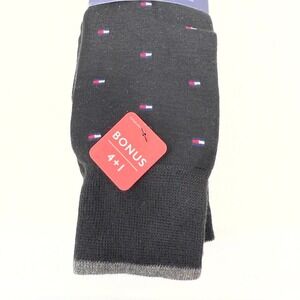 Tommy Hilfiger Mens Dress Socks 5 Pair Pack Black Comfort Blend Size 7-12